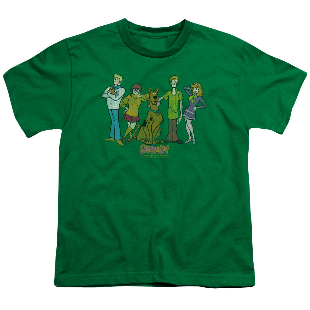 Scooby Doo Scooby Gang Kids Youth T Shirt Kelly Green