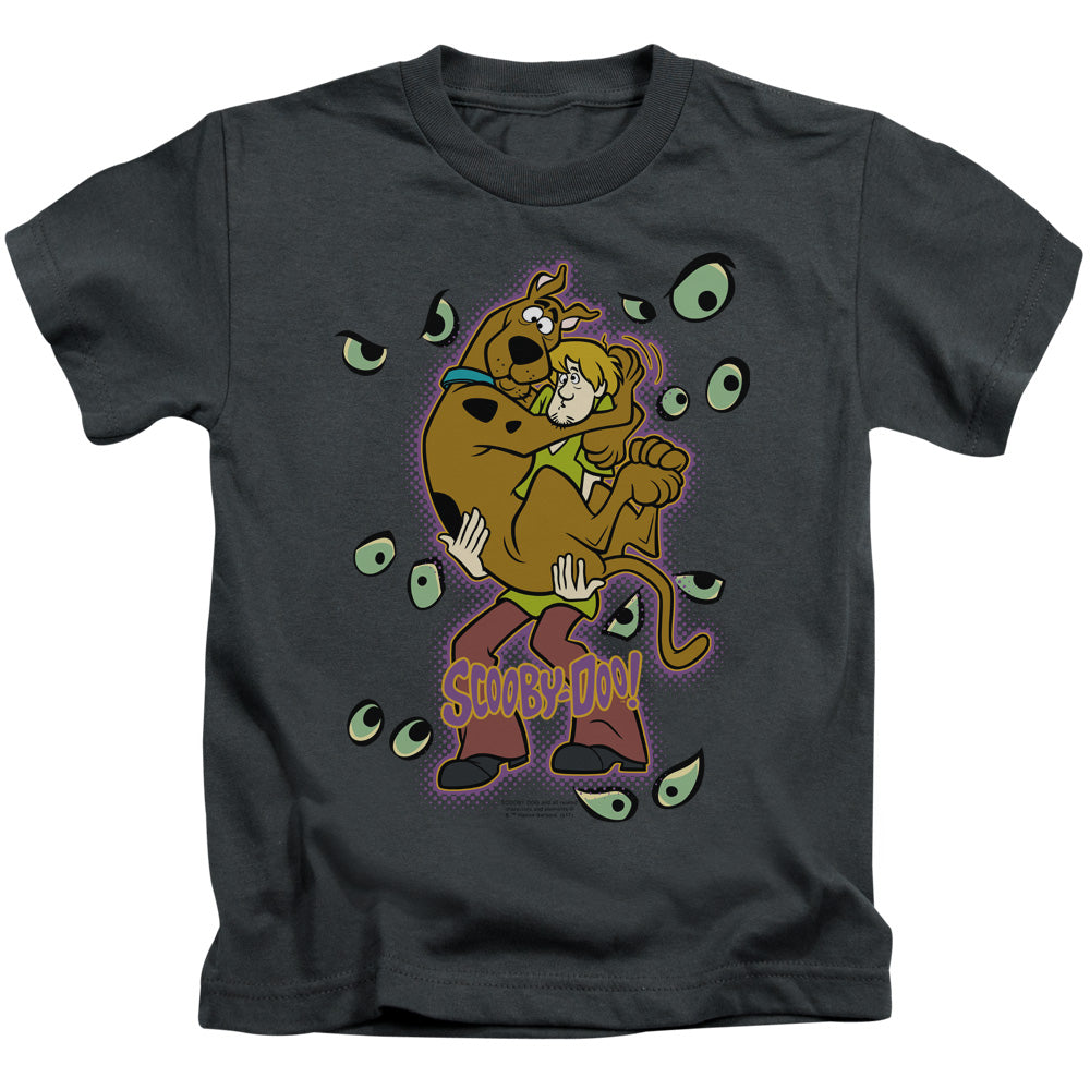 Scooby Doo Being Watched Juvenile Kids Youth T Shirt Charcoal