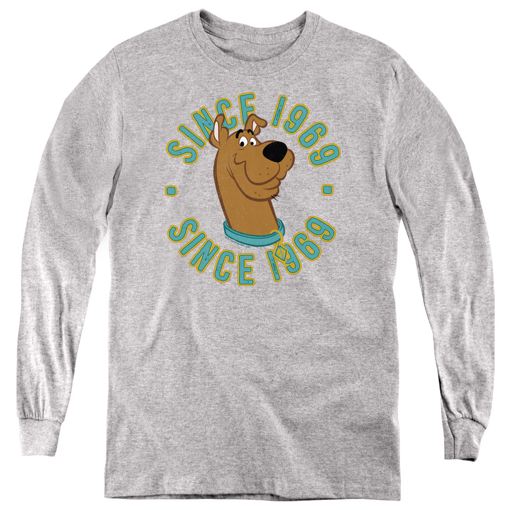 Scooby Doo Scooby 1969 Long Sleeve Kids Youth T Shirt Athletic Heather