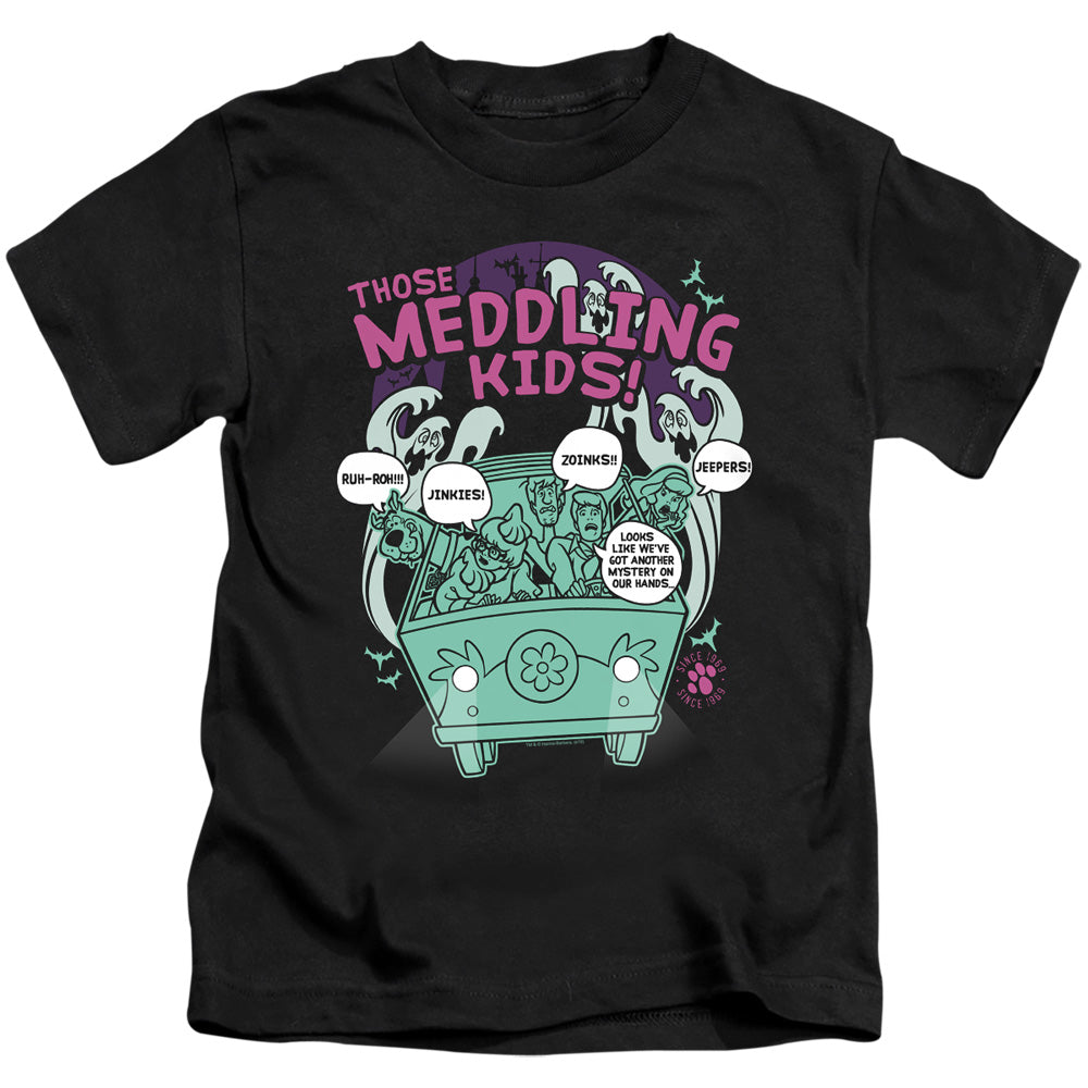 Scooby Doo Meddling Since 1969 Juvenile Kids Youth T Shirt Black