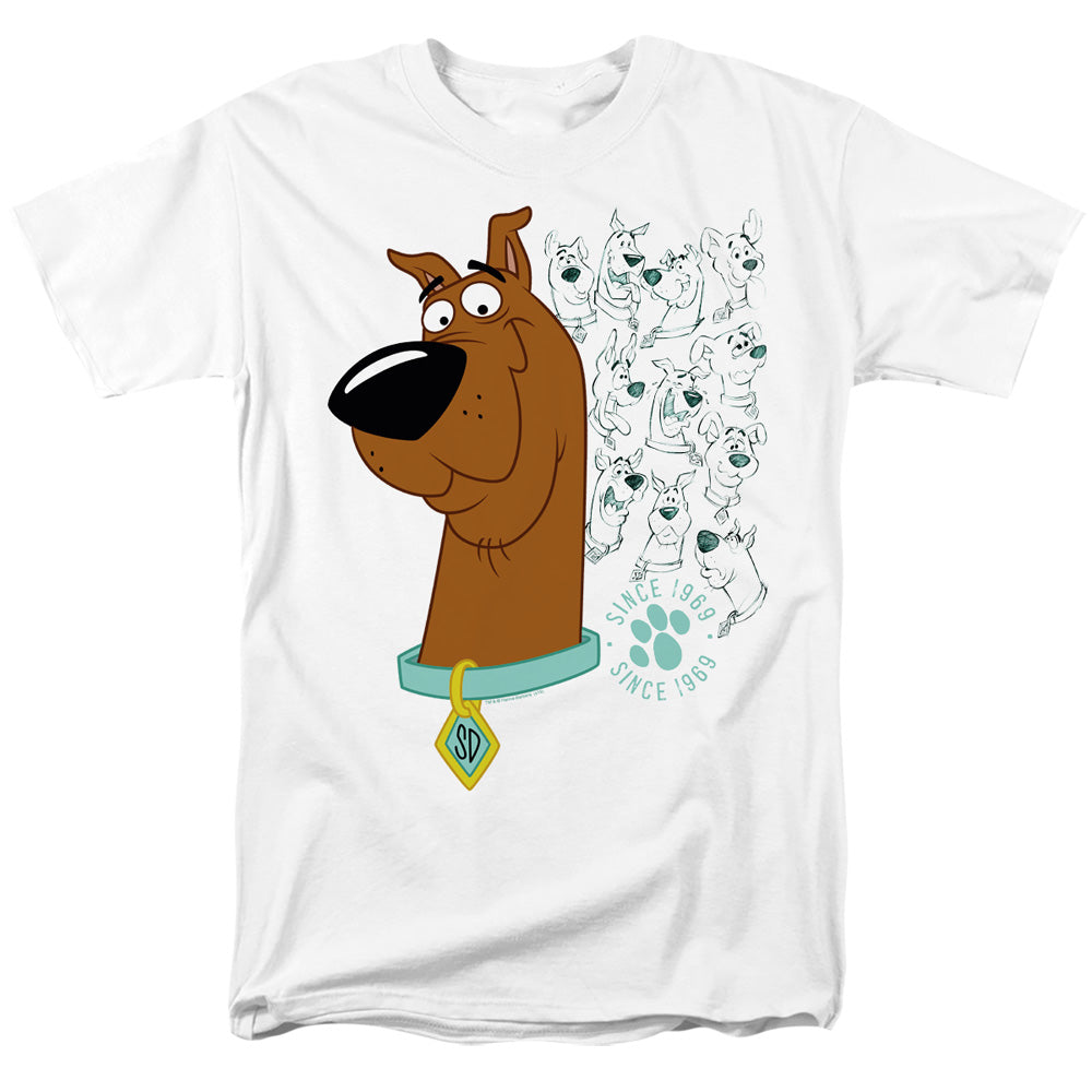 Scooby Doo Evolution Of Scooby Doo Mens T Shirt White Officially Licensed