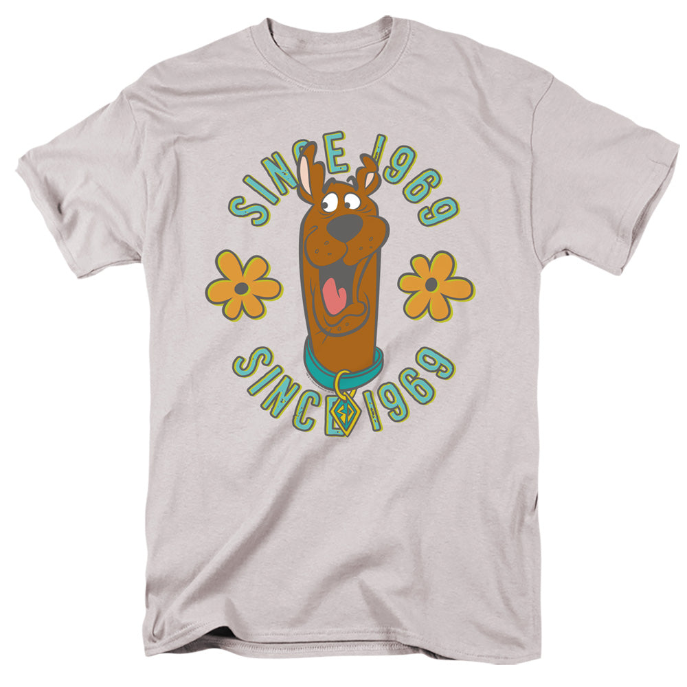 Scooby Doo In The Middle Mens T Shirt Silver Officially Licensed