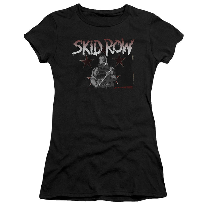 Skid Row Unite World Rebellion Junior Sheer Cap Sleeve Womens T Shirt Black