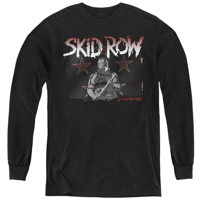 Skid Row Unite World Rebellion Long Sleeve Kids Youth T Shirt Black