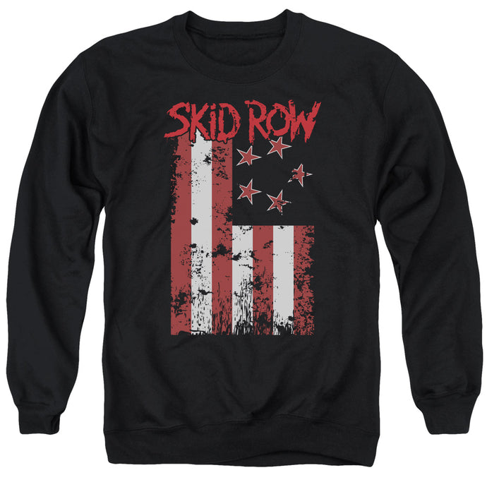 Skid Row Flagged Mens Crewneck Sweatshirt Black