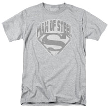 Load image into Gallery viewer, Superman Man Of Steel Shield Mens T Shirt Athletic Heather