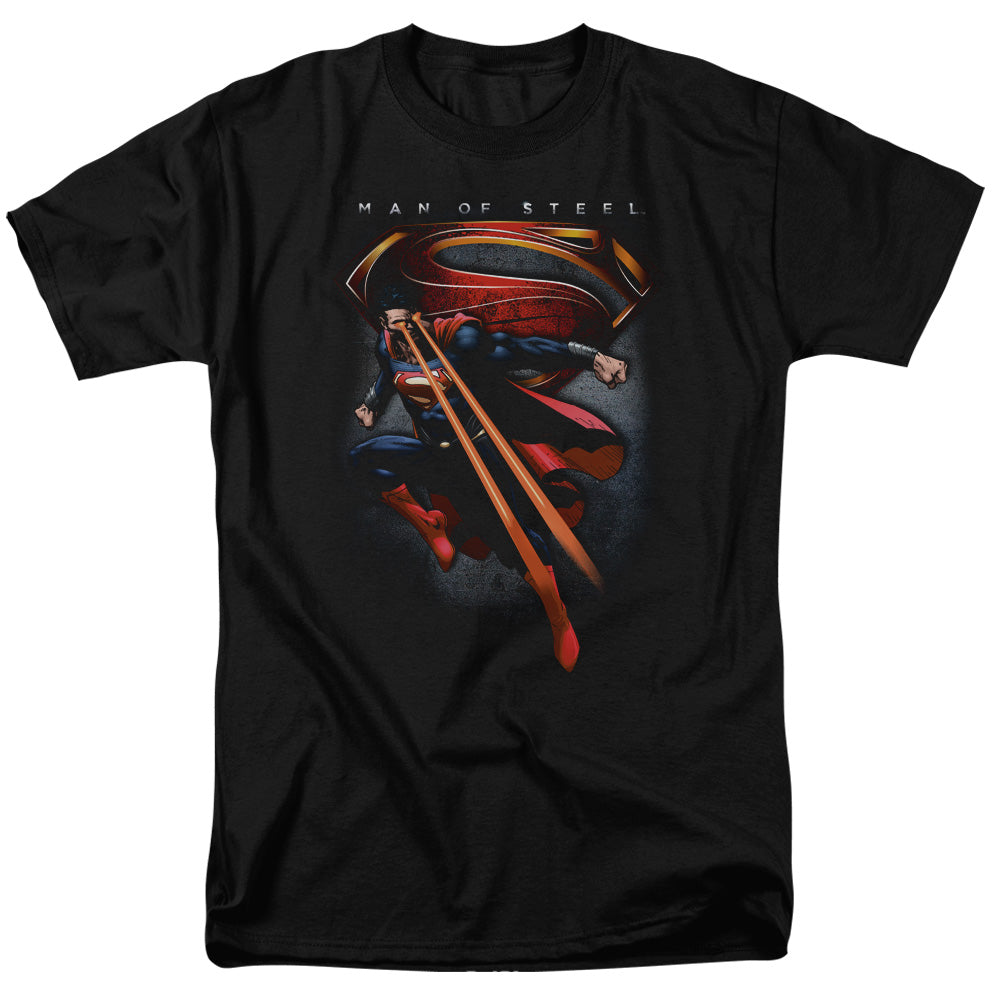Man Of Steel Symbolic Superman Mens T Shirt Black Officially Licensed