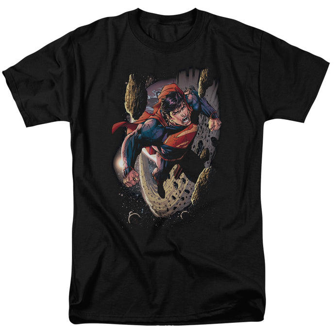 Superman Orbit Mens T Shirt Black