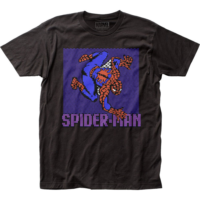 Spider-Man 8-bit Crawler Mens T Shirt Black