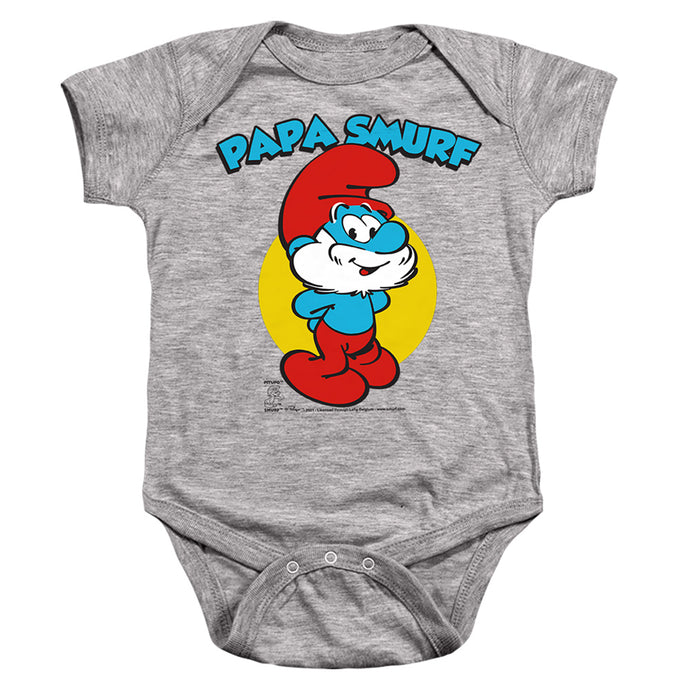 Smurfs Papa Smurf Infant Baby Snapsuit Athletic Heather