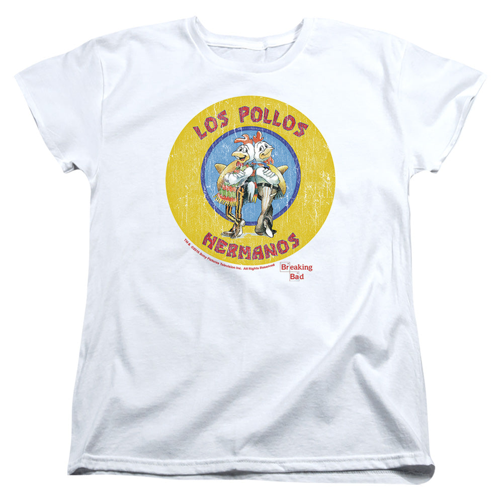 Breaking Bad Los Pollos Hermanos Womens T Shirt White Officially Licensed
