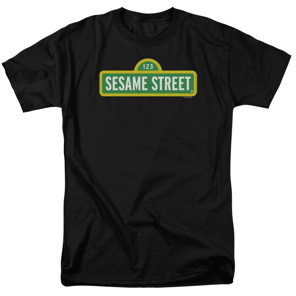 Sesame Street Logo Mens T Shirt Black Officially Licensed