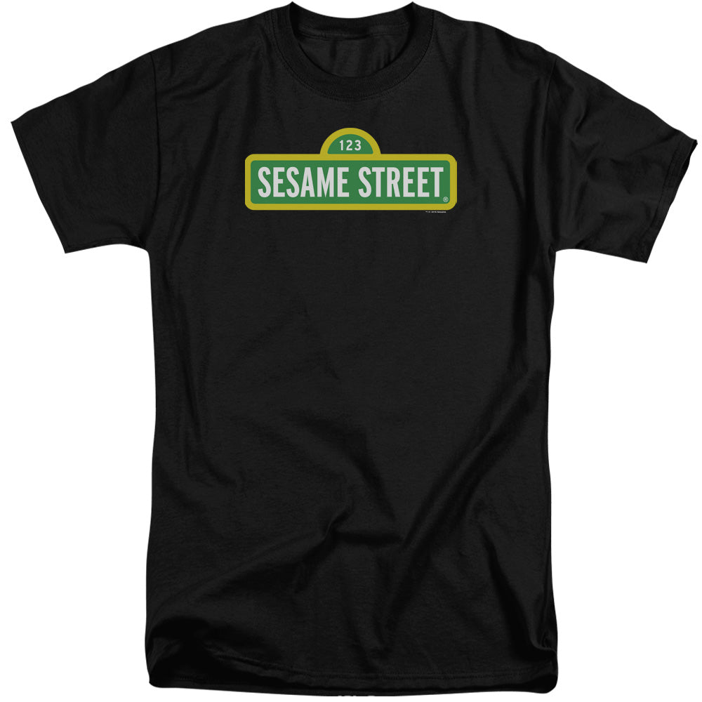 Sesame Street Logo Mens Tall T Shirt Black Officially Licensed