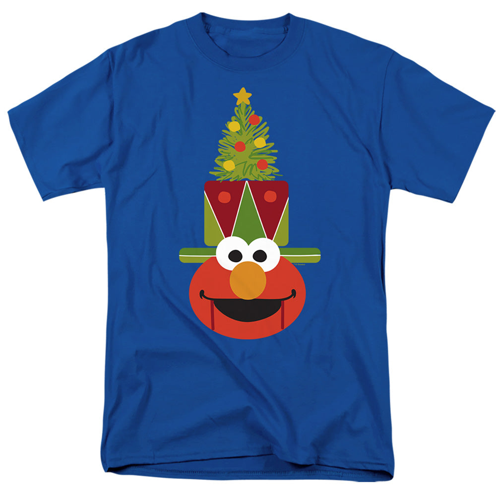 Sesame Street Christmas Nutcracker Elmo Mens T Shirt Royal Blue Officially Licensed