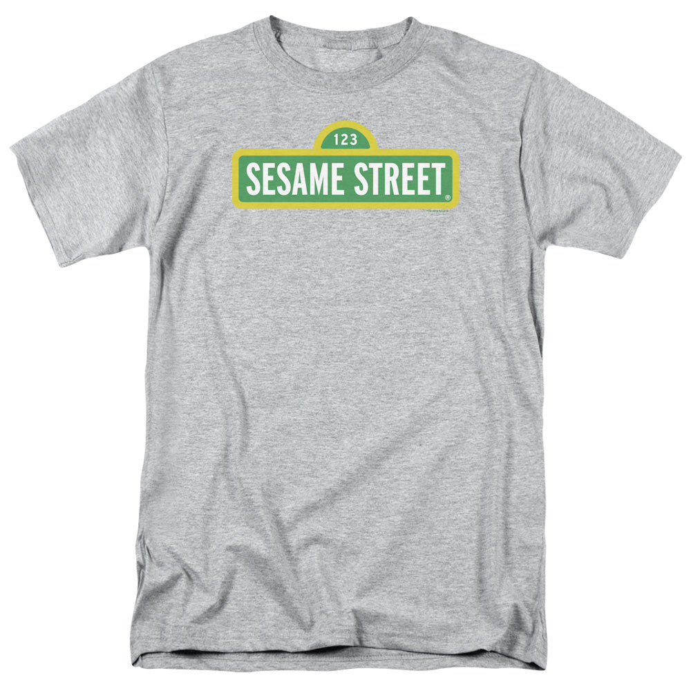Sesame Street Logo Mens T Shirt Athletic Heather Officially Licensed