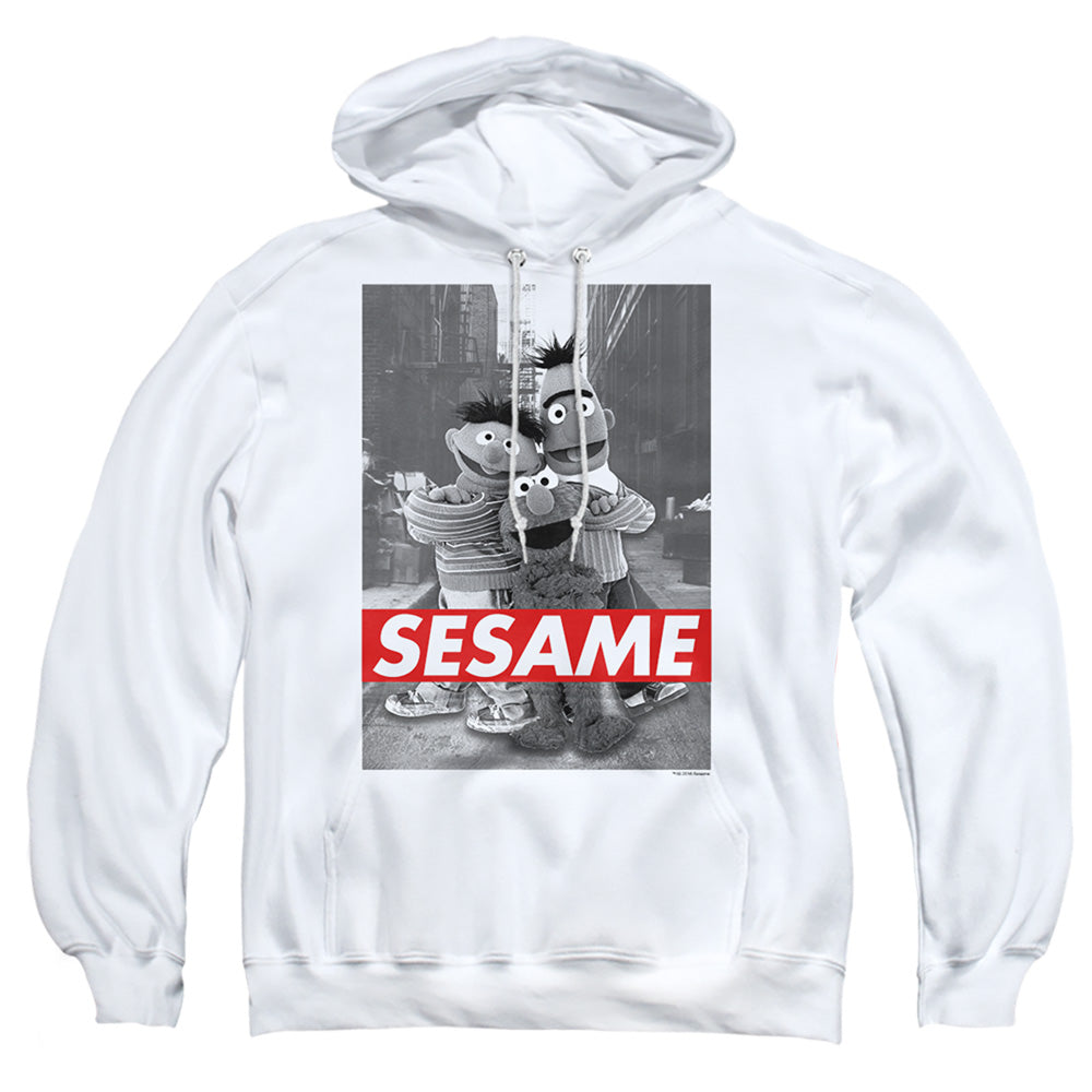 Sesame Street Sesame Mens Hoodie White Officially Licensed