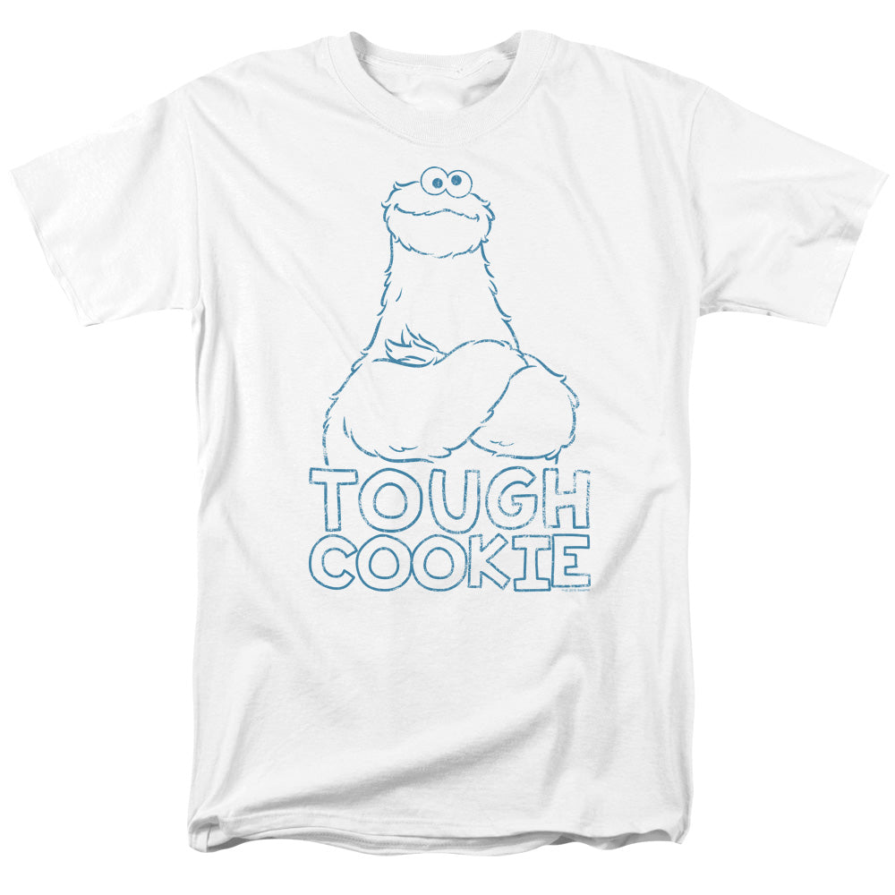 Sesame Street Tough Cookie Mens T Shirt White Officially Licensed