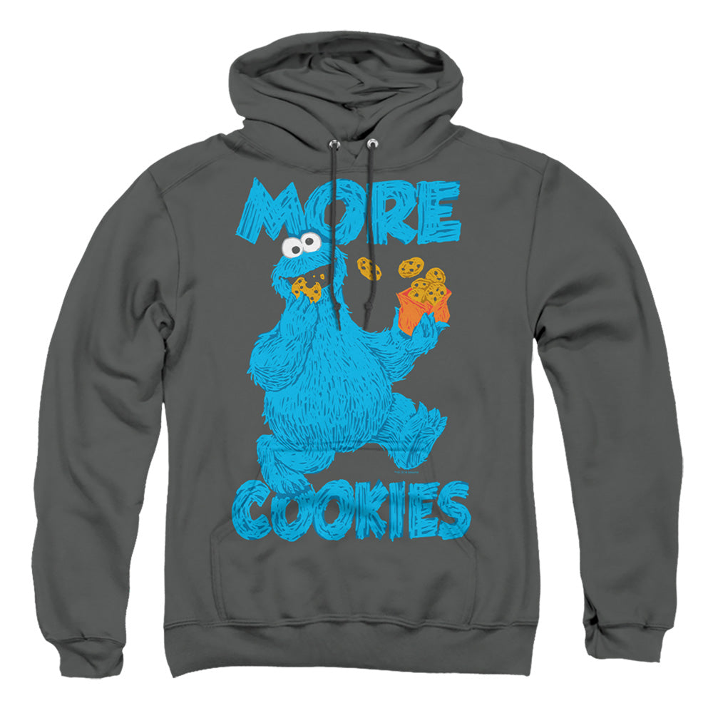 Sesame Street More Cookies Mens Hoodie Charcoal Officially Licensed