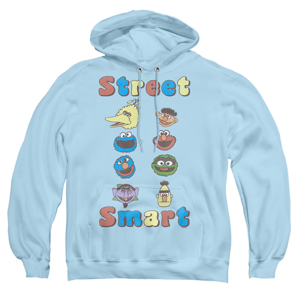 Sesame Street Street Art Mens Hoodie Light Blue Officially Licensed