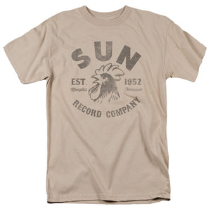 Sun Records Vintage Logo Mens T Shirt Sand