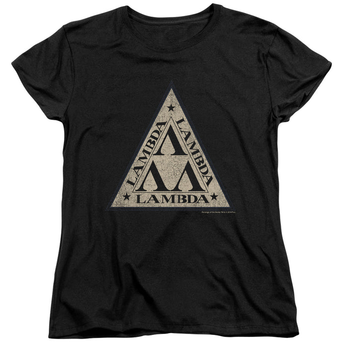 Revenge Of The Nerds Tri Lambda Logo Womens T Shirt Black