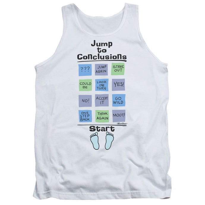 Office Space Jump To Conclusions Mens Tank Top Shirt White