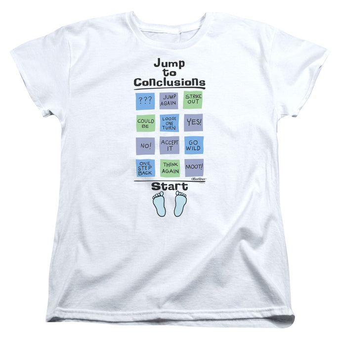 Office Space Jump To Conclusions Womens T Shirt White