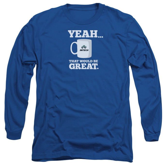 Office Space That Would Be Great Mens Long Sleeve Shirt Royal Blue