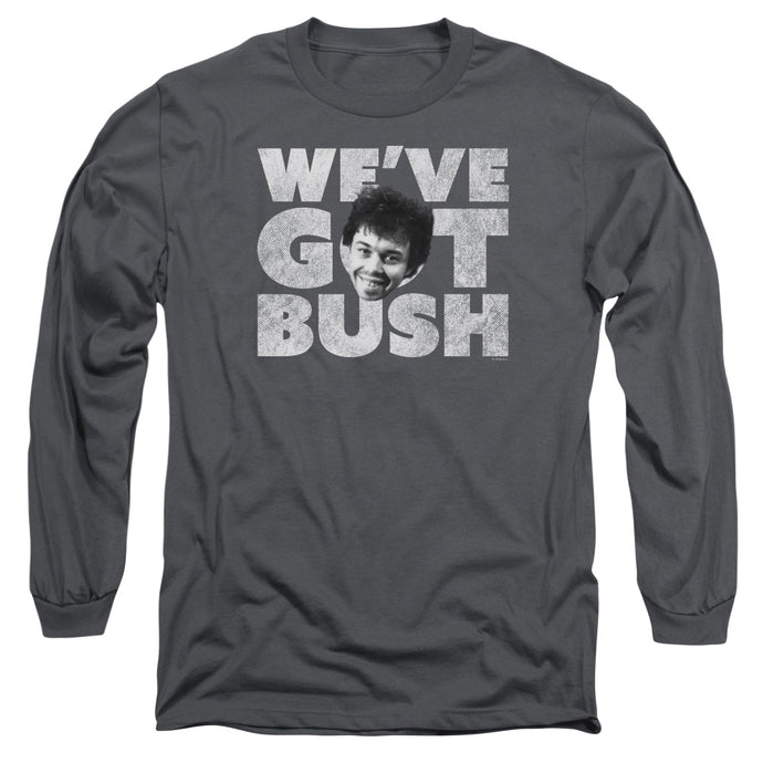 Revenge Of The Nerds Weve Got Bush Mens Long Sleeve Shirt Charcoal
