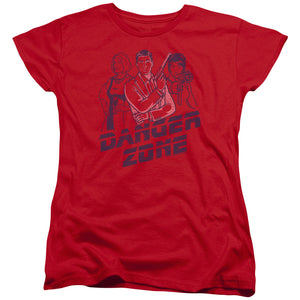 Archer Danger Zone Womens T Shirt Red