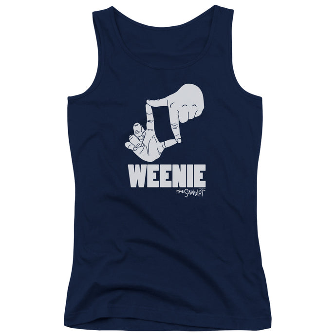 The Sandlot L7 Weenie Womens Tank Top Shirt Navy Blue