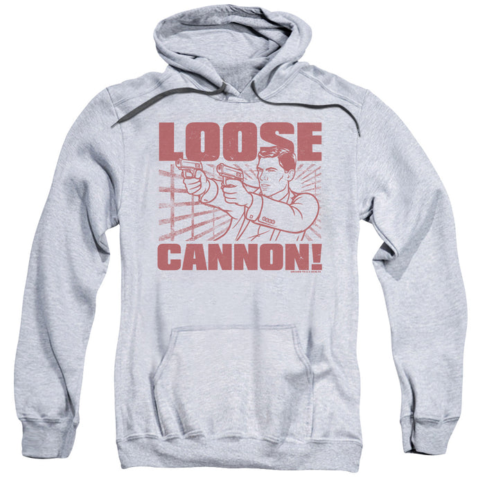 Archer Loose Cannon Mens Hoodie Athletic Heather