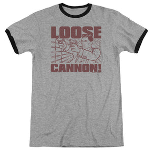 Archer Loose Cannon Heather Ringer Mens T Shirt Heather