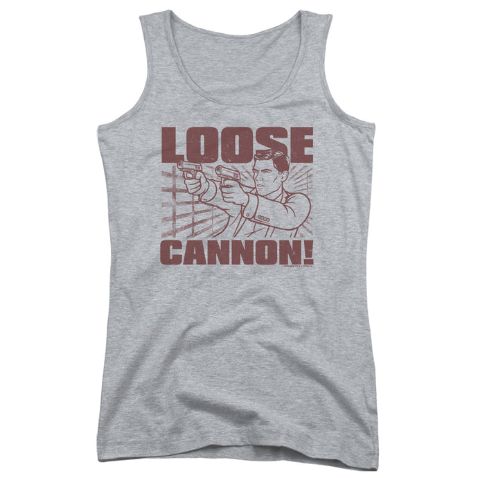 Archer Loose Cannon Womens Tank Top Shirt Athletic Heather