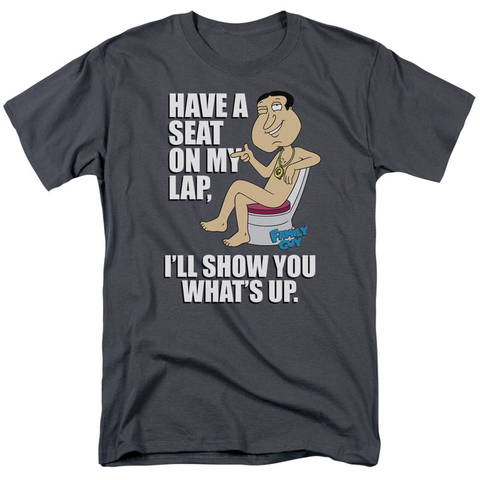Family Guy Whats Up Mens T Shirt Charcoal