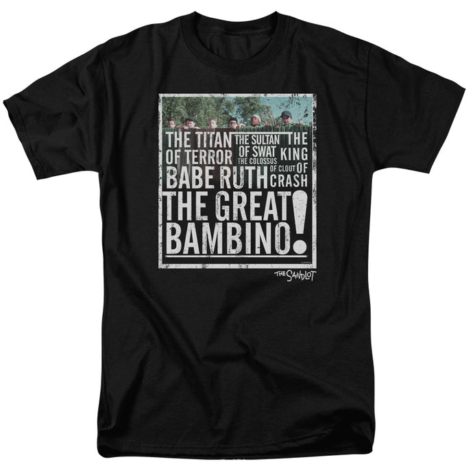 The Sandlot The Great Bambino Mens T Shirt Black