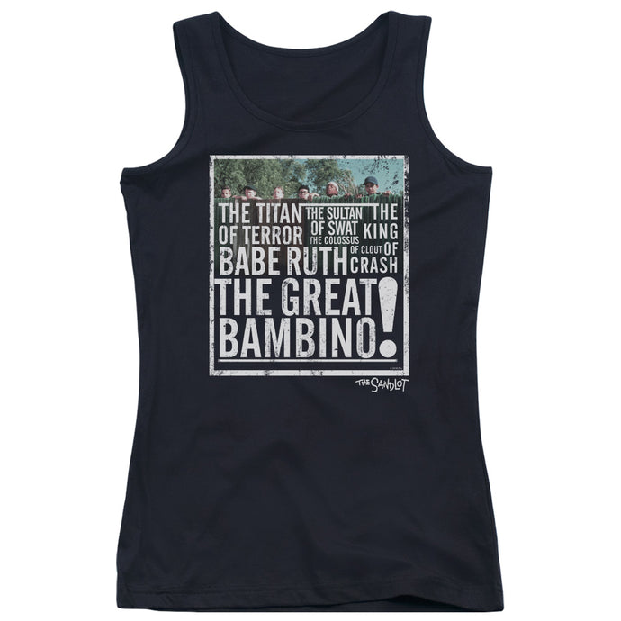 The Sandlot The Great Bambino Womens Tank Top Shirt Black