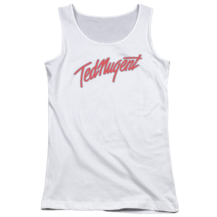 Ted Nugent Clean Logo Womens Tank Top Shirt White
