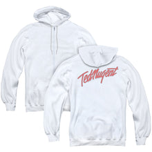 Load image into Gallery viewer, Ted Nugent Clean Logo Back Print Zipper Mens Hoodie White