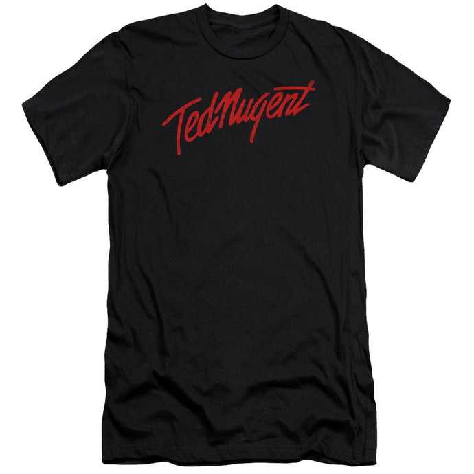 Ted Nugent Distress Logo Slim Fit Mens T Shirt Black