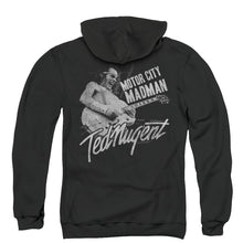 Load image into Gallery viewer, Ted Nugent Madman Back Print Zipper Mens Hoodie Black