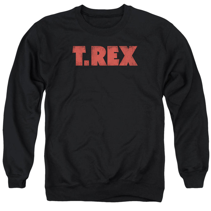 T Rex Logo Mens Crewneck Sweatshirt Black