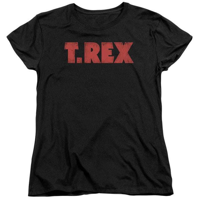 T Rex Logo Womens T Shirt Black