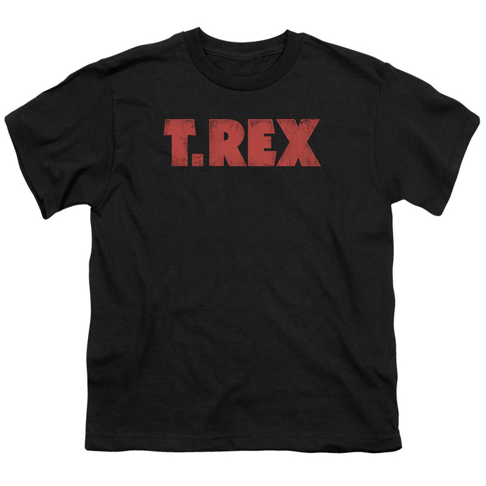 T Rex Logo Kids Youth T Shirt Black