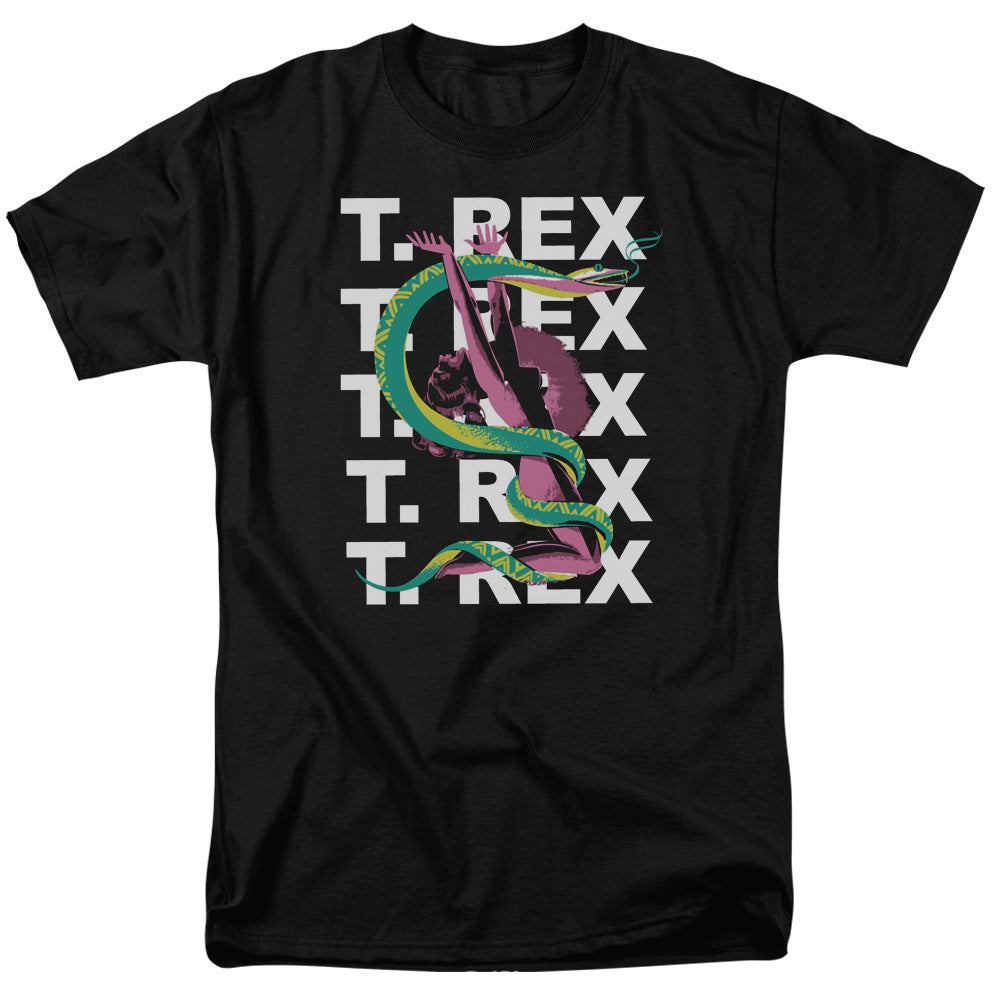T Rex Snake Mens T Shirt Black