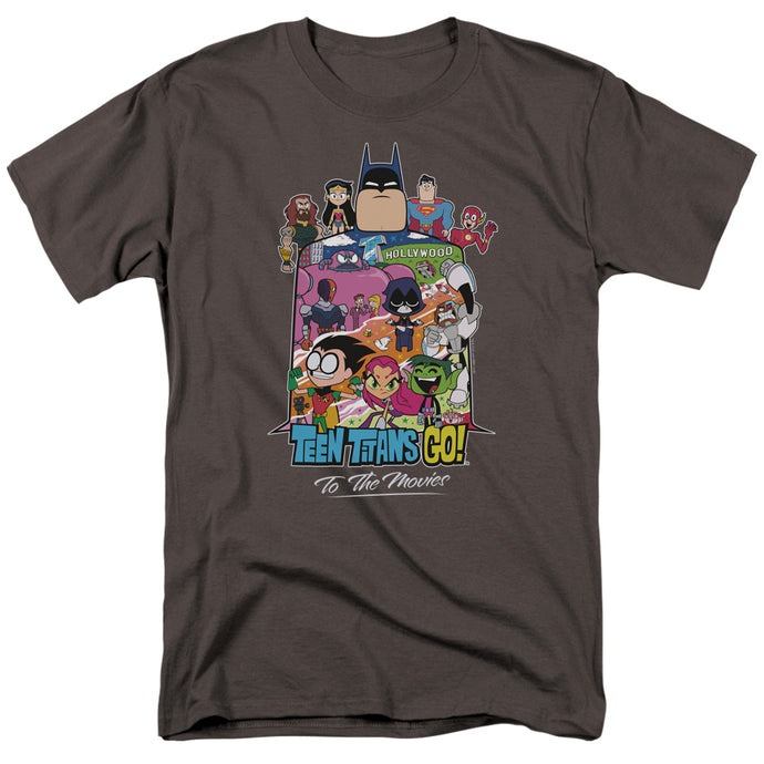 Teen Titans Go To The Movies Hollywood Mens T Shirt Charcoal