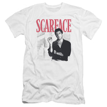 Load image into Gallery viewer, Scarface Stairway Premium Bella Canvas Slim Fit Mens T Shirt White