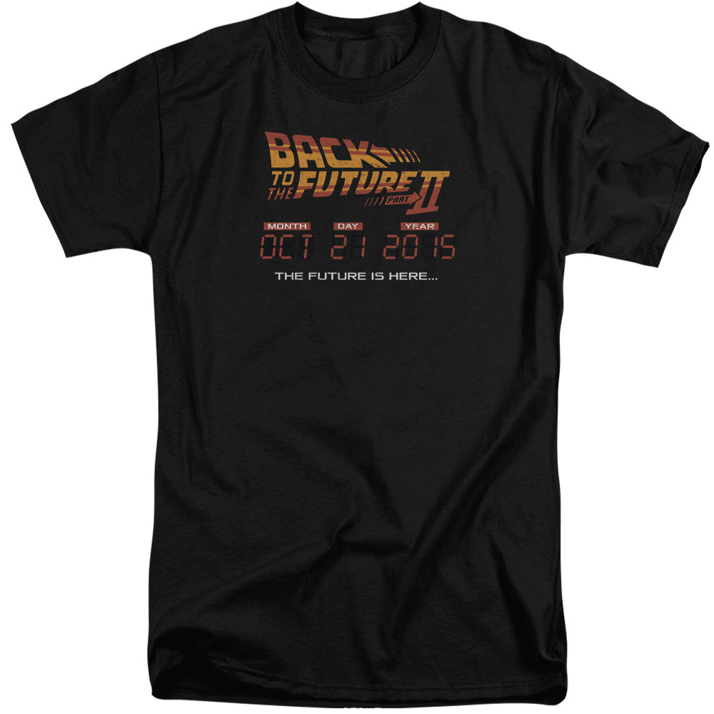 Back To The Future II Future Is Here Mens Tall T Shirt Black
