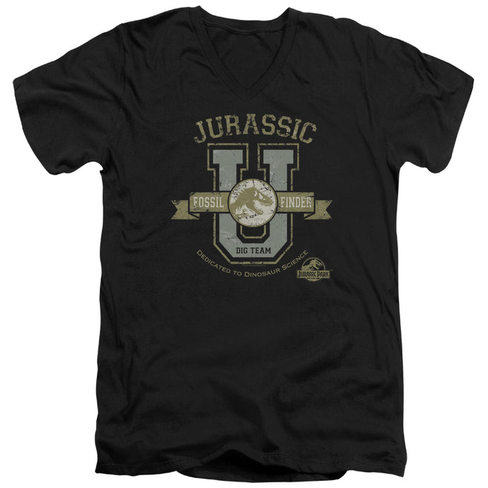 Jurassic Park Jurassic U Mens Slim Fit V-Neck T Shirt Black