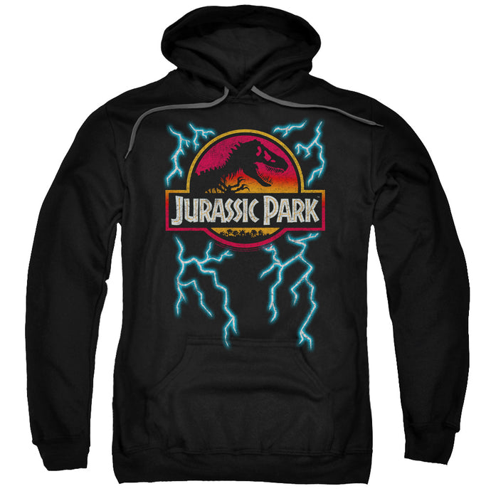 Jurassic Park Lightning Logo Mens Hoodie Black